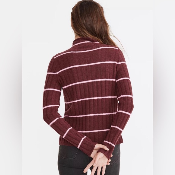 NEW Madewell Women’s Long Sleeve Pullover Stripped Wool Soft Sweater Size M - Picture 3 of 16